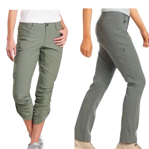 KUHL Olive Trekr Hiking Pant 6235 Pockets Lightweight Mid-rise Convertible sz 6S - Picture 1 of 12